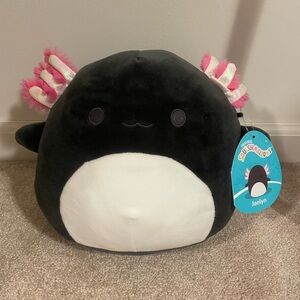 Squishmallow Jaelyn Black Axolotl Plush w/ Pink Gills - 8 inch